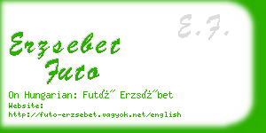 erzsebet futo business card